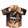 Back view of hooded jersey showing masked swordsman graphic and Welcome To Our Church text
