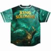 Back view of emerald green gold swirl jersey with King Solomon lettering