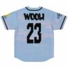 Pastel sky jersey back view with Wooli 23 lettering and cloud print