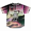 Aurora borealis jersey back with cartoon robot and Stardust Memories text