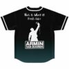 Back view of jersey with silhouette performer graphic and This Is What It Feels Like