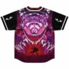 Back view of horror game-inspired monster graphic jersey with Ghengar text and clawed creature design