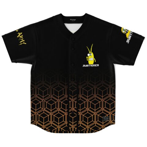 Subtronics Black Orange 'Cyclops' One Rave Baseball Jersey