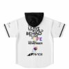White tribute jersey back print: live a life you will remember