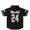 Wooli 24 rave hooded baseball jersey back, mystic eye and moon icon number design