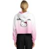 Back view of hoodie on model, highlighting design and fit.