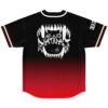Screaming-mouth graphic with stylized white lettering and red gradient, flat back view