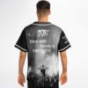 Concert crowd back graphic and “Time with Family is PRICELESS” text shown on a model