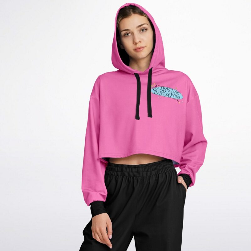 Attracting good things into my life cropped hoodie - Image 5