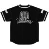 Black jersey back featuring white “GUD Vibrations” lettering and VIBE HIGH sleeve text