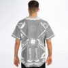 Model shown from behind wearing circuit-patterned jersey with cat artwork and geometric tech panels