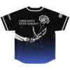 Starry skeleton rose design with “GIRLS DON’T NEED NOBODY” text, back view