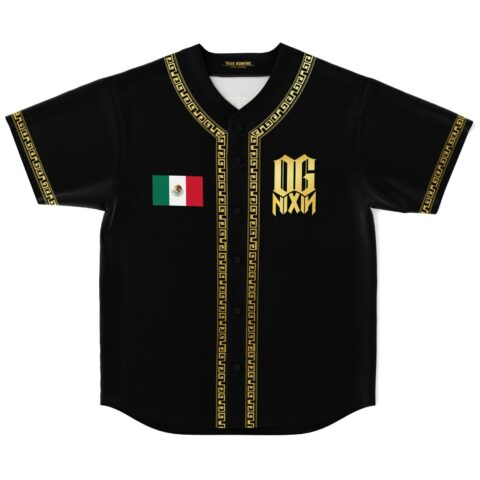 rave baseball jersey — aztec, black