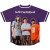 Purple festival jersey featuring a three-person photo graphic and “You Will Now Experience” text, back