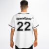 RamenRaves jersey back view shows chopstick lettering and bold outlined 22 while worn by model