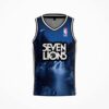 Moonlit waterfall forest pattern with bold white lettering and athletic trim on front