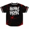 Black jersey back featuring red electric lightning and large white “HENNY HOAN” lettering, shown flat