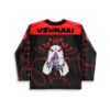 Black and red chain pattern with horned fantasy figure and bold lettering, back festival jersey