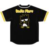 Black spiky cartoon bird jersey back displays “Badtz Maru” above an oversized yellow-outlined graphic