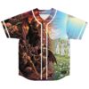 Heaven-and-hell illustrated collage splits angels and demons across a buttoned front with Nyte Lyte