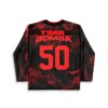 Black red smoke pattern with TSAR BOMBA text and number 50, back view