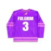Purple distressed jersey back featuring FULGRIM and number 3 with pink stripes