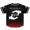 Black red-gradient jersey back featuring YO TAPE B and cassette artwork, rear view