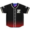 Black red-gradient jersey with white hand-and-alien graphic, shown in front view