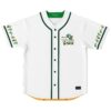 White front jersey with green dinosaur “YOSHI” emblem and repeating sleeve figures, flat-lay product view
