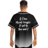 Back gradient jersey, white: “If I lose Myself tonight, It will be You and I”
