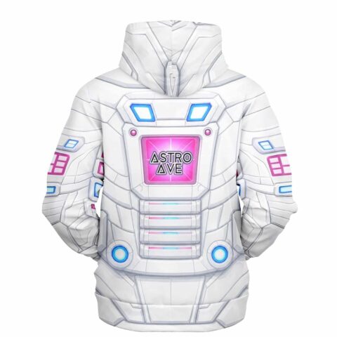 White space armor pattern with readable ASTRO AVE display, back view