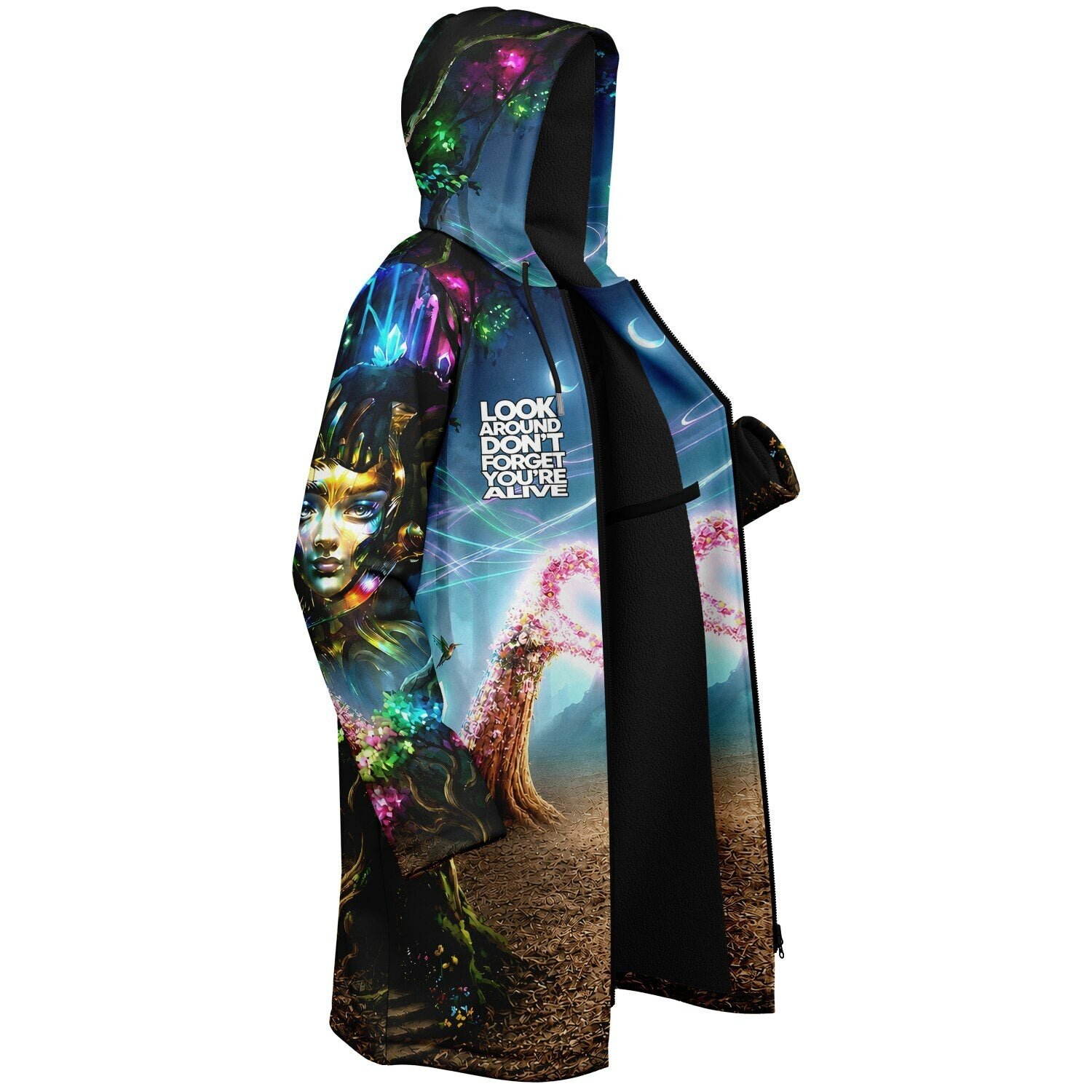 Look around, don’t forget you’re alive Zipper Cloak - Image 4