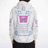 White space armor pattern with ASTRO AVE display, modeled from behind