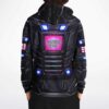 Model back view shows black mech armor pattern, glowing panels, and ASTRO AVE lettering