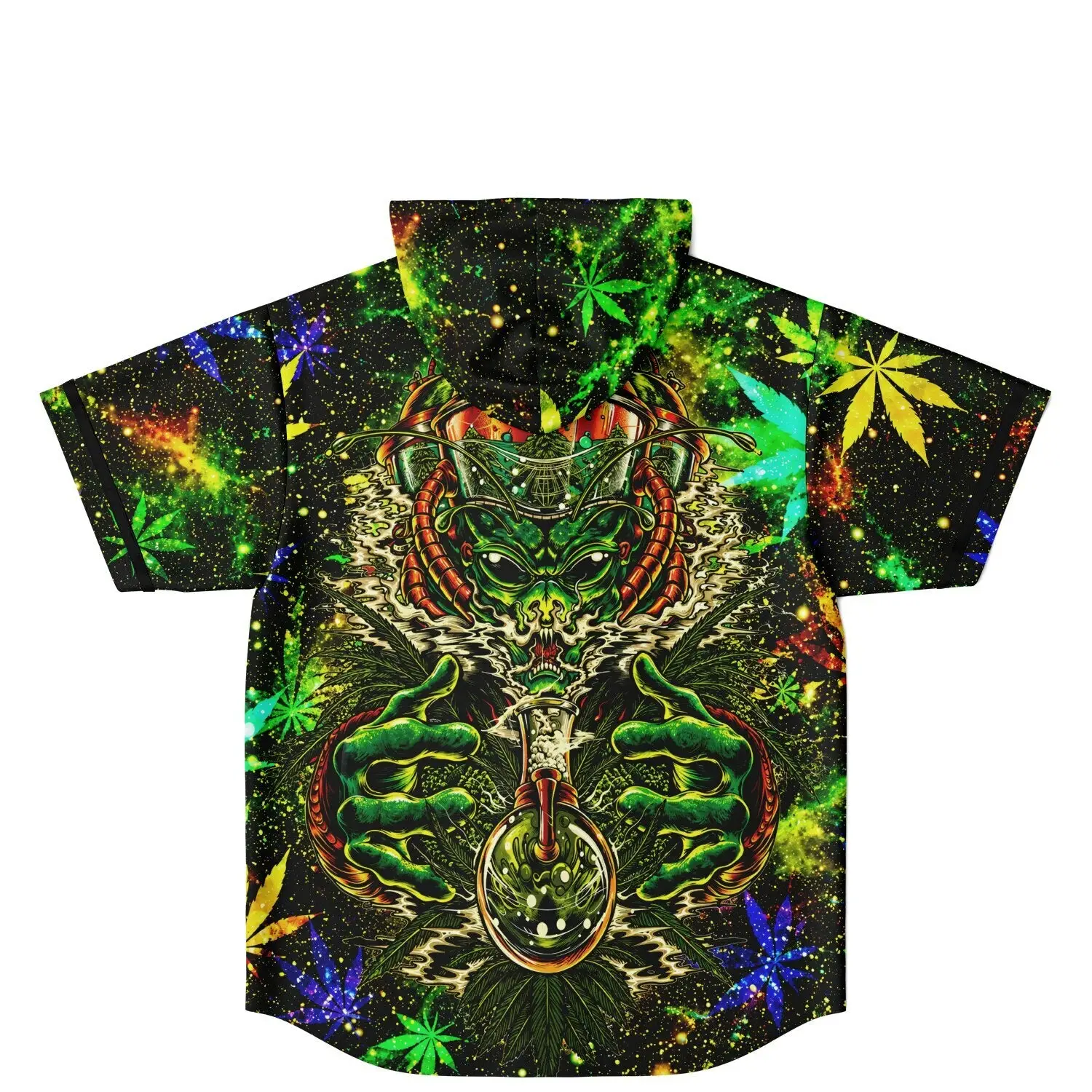High as fu** Hooded Baseball Jersey