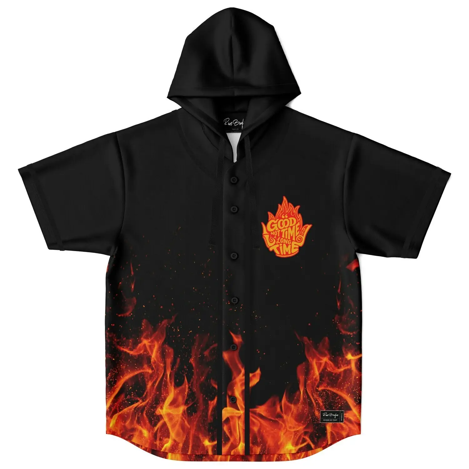 Here for a good time not a lonf time Hooded Baseball Jersey