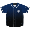 Navy-to-black city gradient jersey front with white piping, flower emblem, and “LOS ANGELES” text