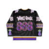 Black cosmic psychedelic jersey back with “WONKY GOOSE,” colorful 888 numerals, and swirling pattern