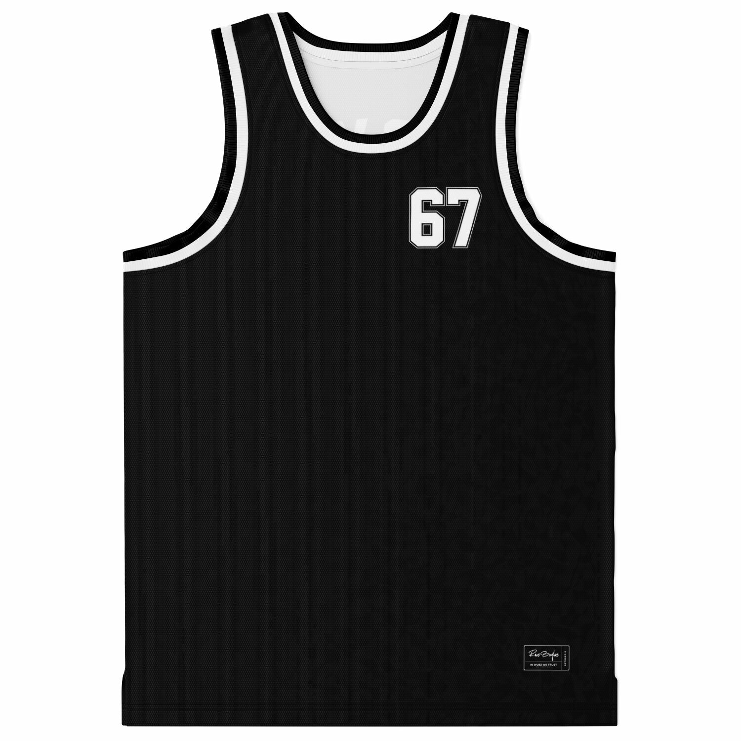 rave basketball jersey — 1930s rubber, black – back view