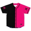 rave baseball jersey — photoreal dj, purple – back view