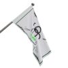 Alesso rave flag — alesso interlocking, off white – back view