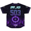 rave baseball jersey — dark cyber, deep purple