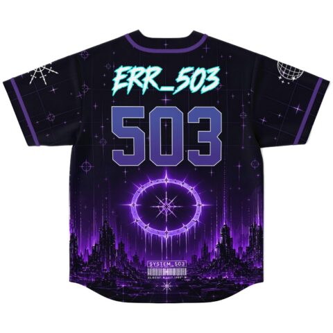 rave baseball jersey — dark cyber, deep purple