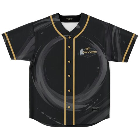 rave baseball jersey — custom business, black