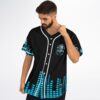rave baseball jersey — cyber dj, black – view 4