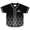 Subtronics fan rave baseball jersey with a large yellow flaming-topped cyclops and custom name text – back view