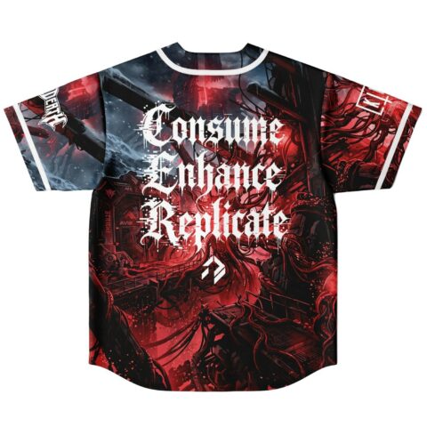SVDDEN DEATH reversible baseball jersey — reversible sci, side – back view