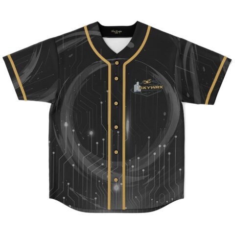 rave baseball jersey — custom business, black