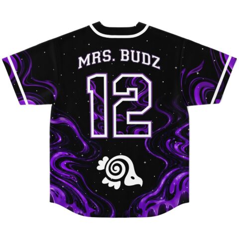 rave baseball jersey — purple liquid, black
