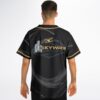 rave baseball jersey — custom business, black – view 4